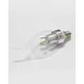 4 pieces LED 3W E14 Candelabra Base Cool White 6000K Candle Light Bent Tip